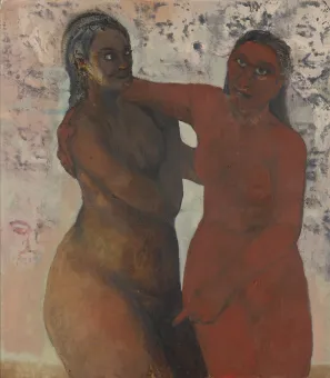 Ölgemälde zweier nackter Frauen