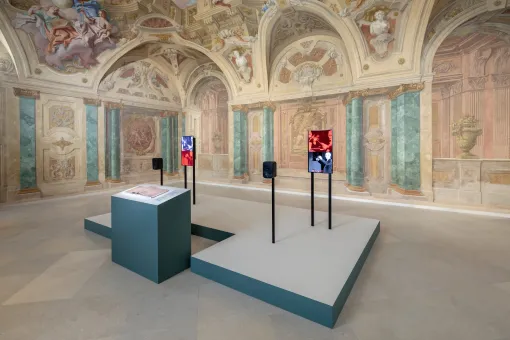 Installationsansicht "CARLONE CONTEMPORARY: Dara Birnbaum. Bruckner: Symphonie Nr. 5 B-Dur"