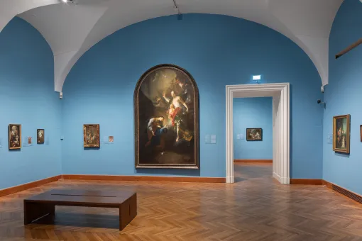 Ausstellungsansicht "IM BLICK: Franz Anton Maulbertsch. 300 Jahre exzentrischer Barock"