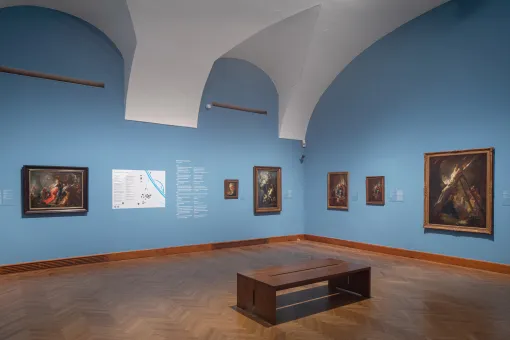 Ausstellungsansicht "IM BLICK: Franz Anton Maulbertsch. 300 Jahre exzentrischer Barock"