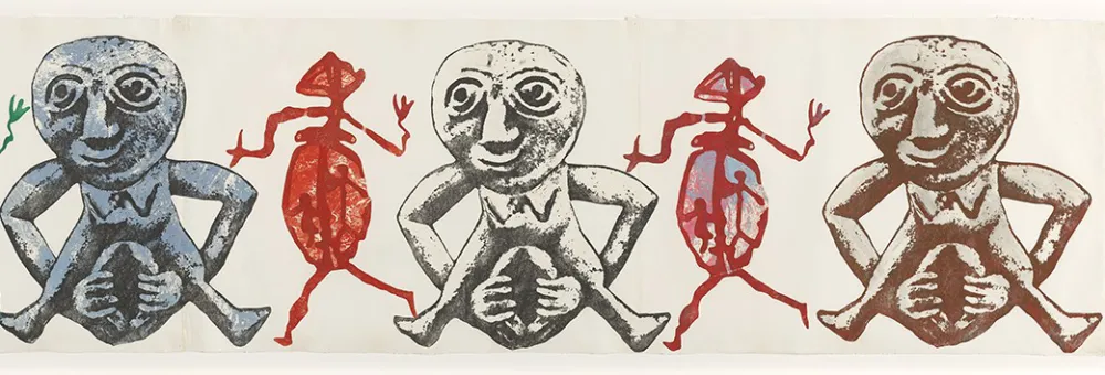 Detail von Nancy Spero, Sheela and Wilma, 1985