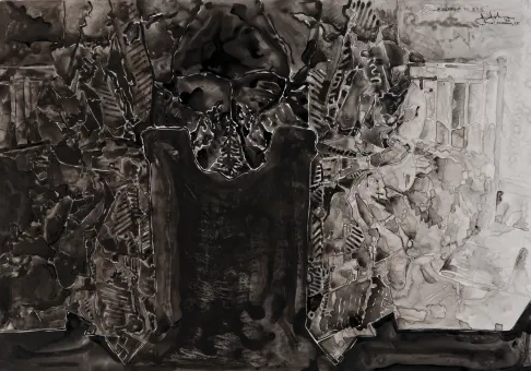 Tusche auf Plastik  69,9 x 91,4 cm