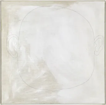 Öl und Bleistift auf Leinwand  100 × 100 cm