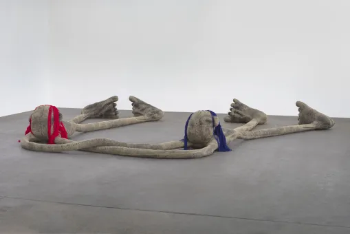 Treated denim, yarn and fiberfill  73.7 x 594.4 x 558.8 cm