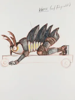 Buntstift auf Papier    