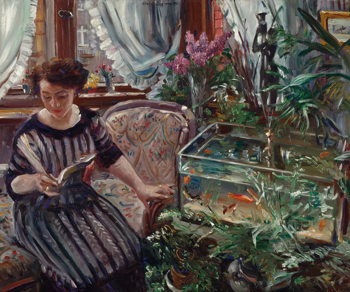 Lovis Corinth, Dame am Goldfischbassin