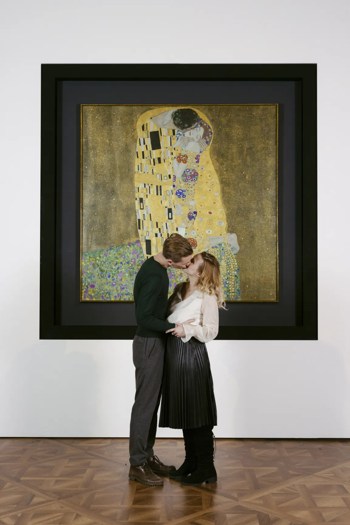 Das Belvedere lädt am Valentinstag zum Kuss vor dem „Kuss“