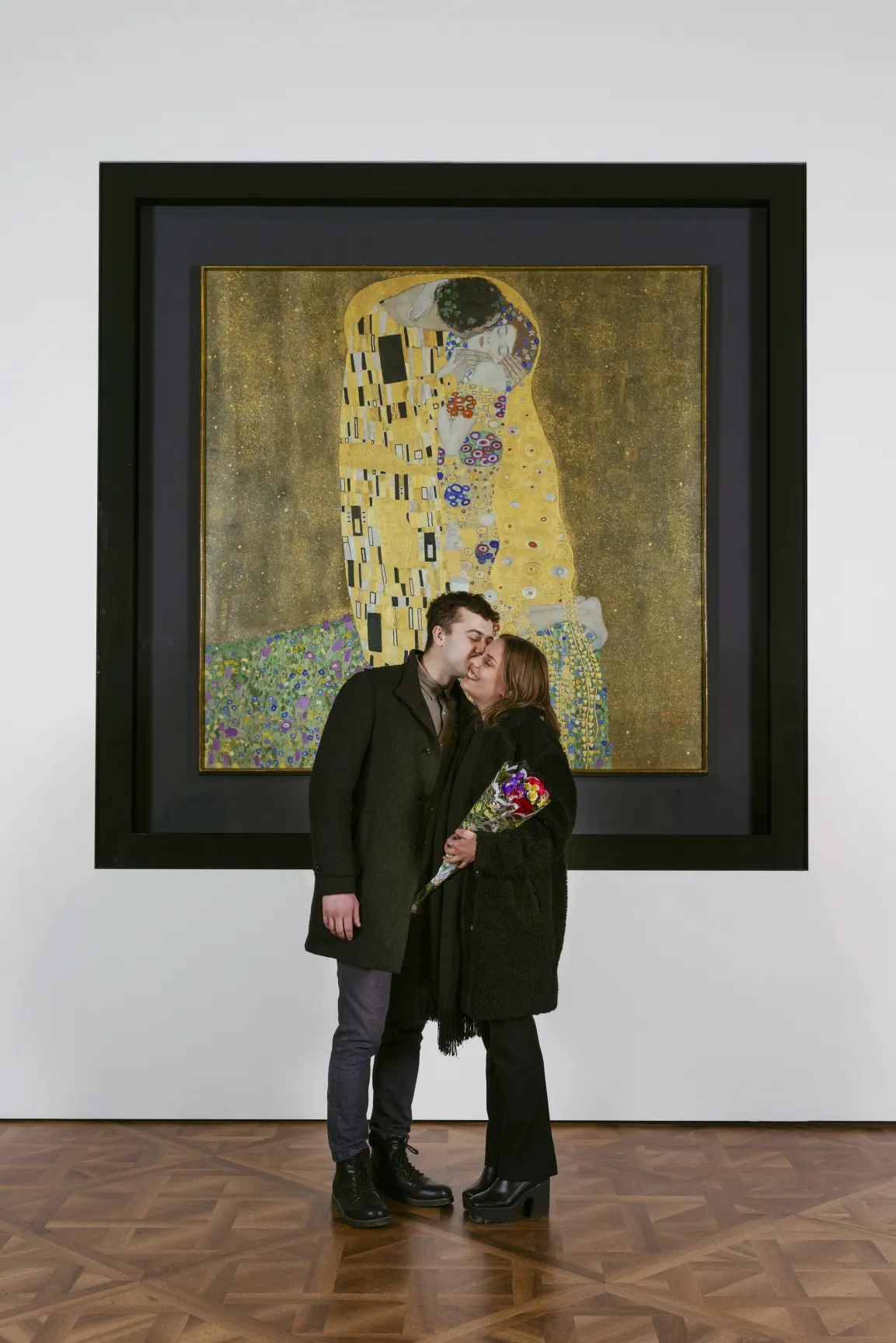 Das Belvedere lädt am Valentinstag zum Kuss vor dem „Kuss“