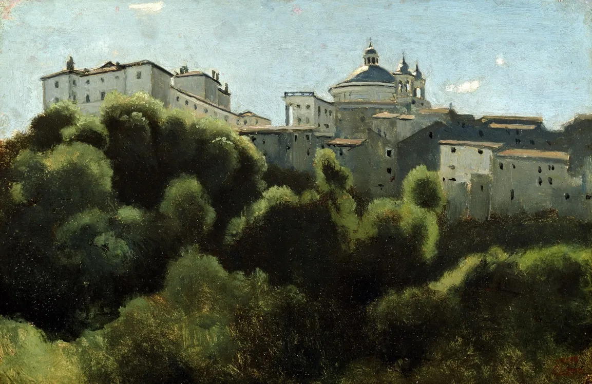 Camille Corot, Ariccia, der Chigi-Palast, 1826/27