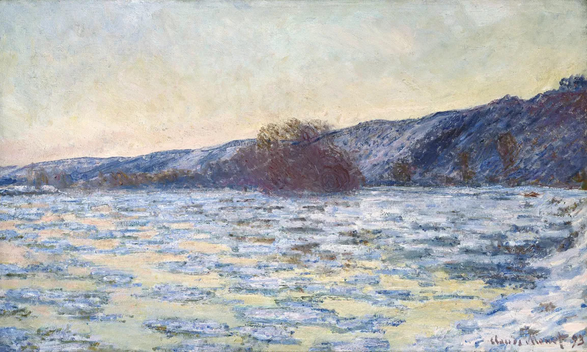 Claude Monet, Eisschollen im Dämmerlicht, 1893