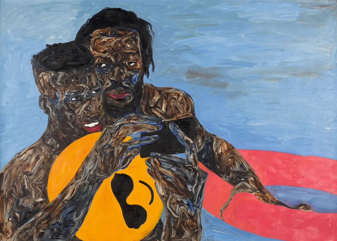 Amoako Boafo, Mr. Palm with the Yellow Ball, 2019 