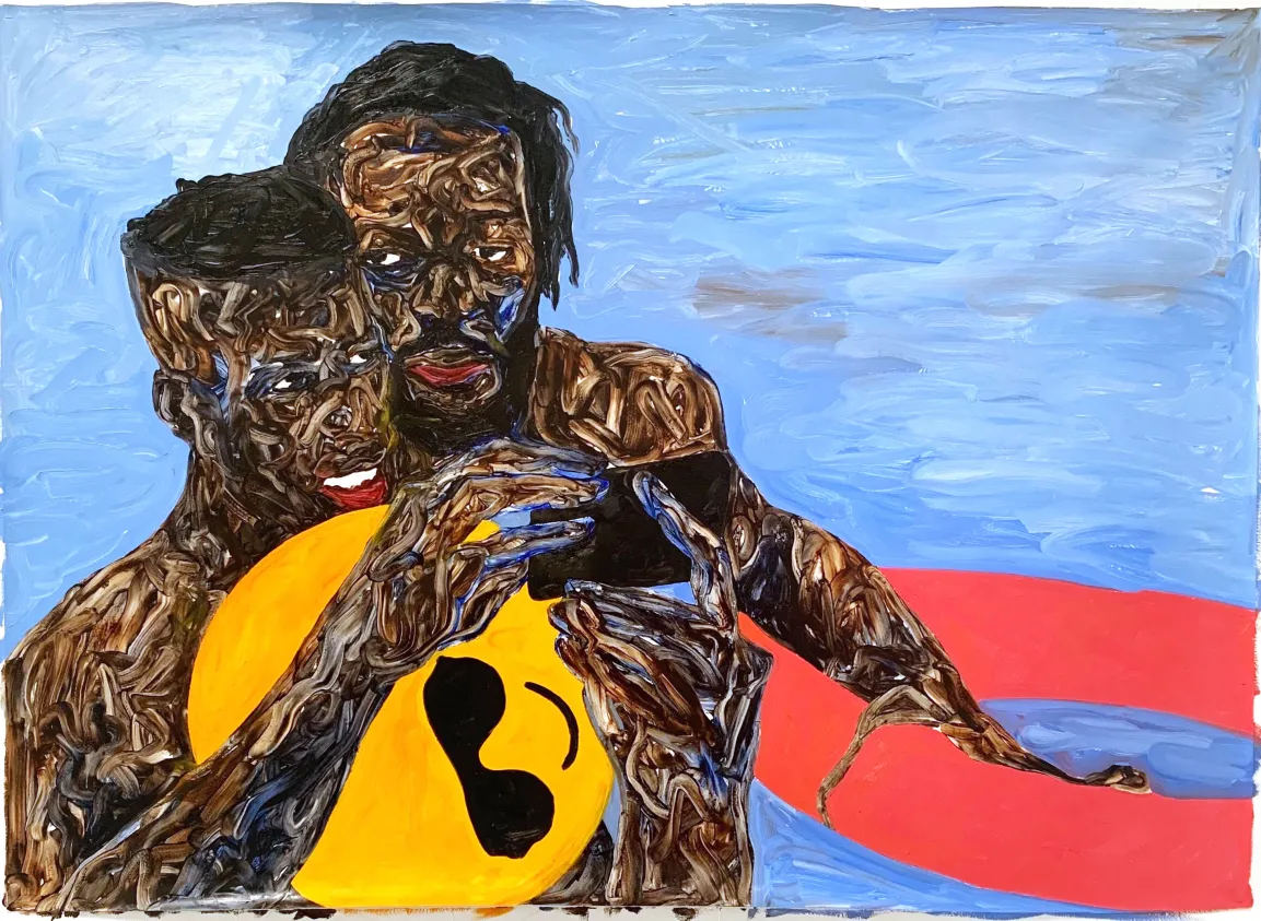 Amoako Boafo, Mr. Palm with the Yellow Ball, 2019 