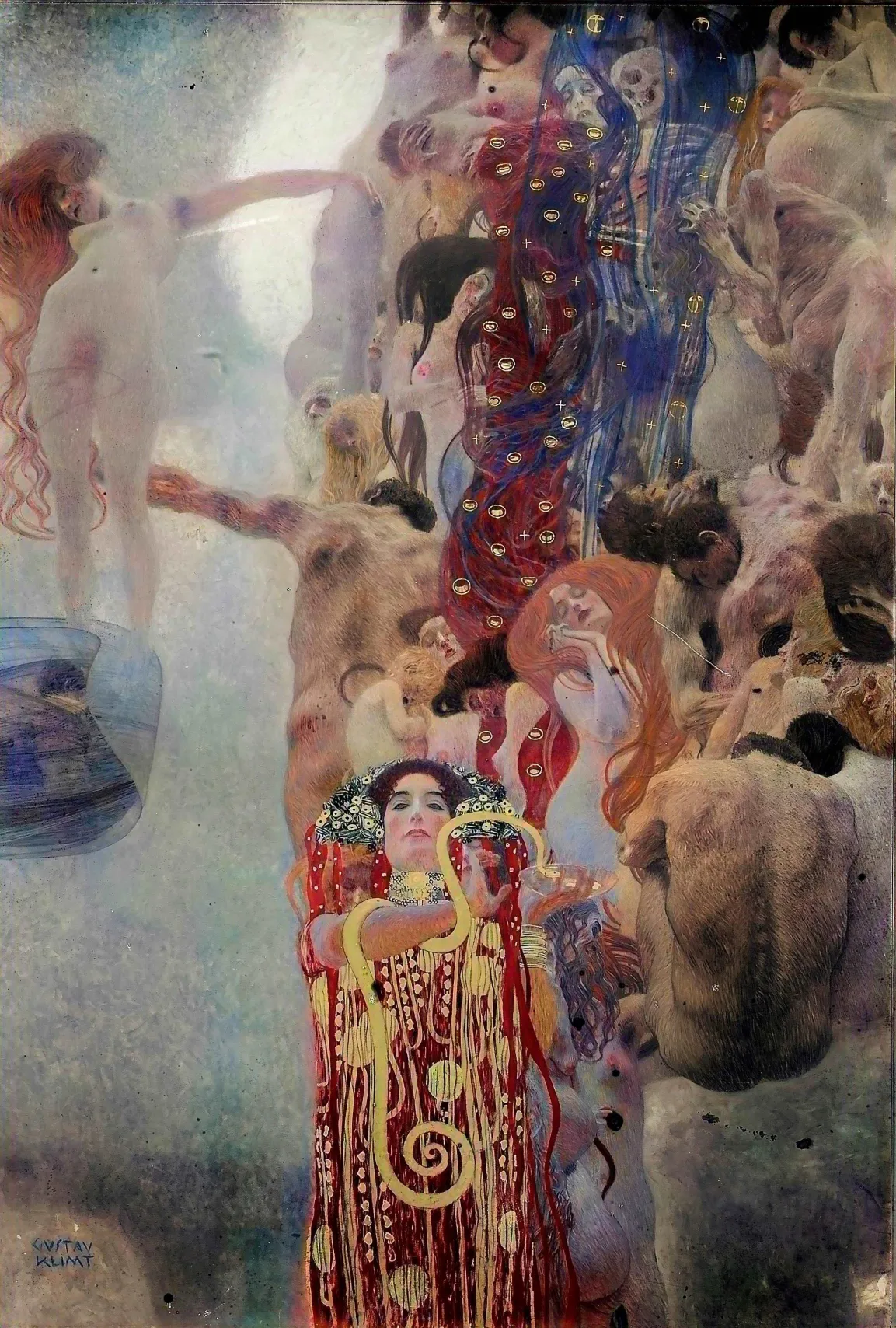 Gustav Klimt, Fakultätsbild „Die Medizin“, 1901, Rekolorisierung nach historischer Aufnahme (2021)