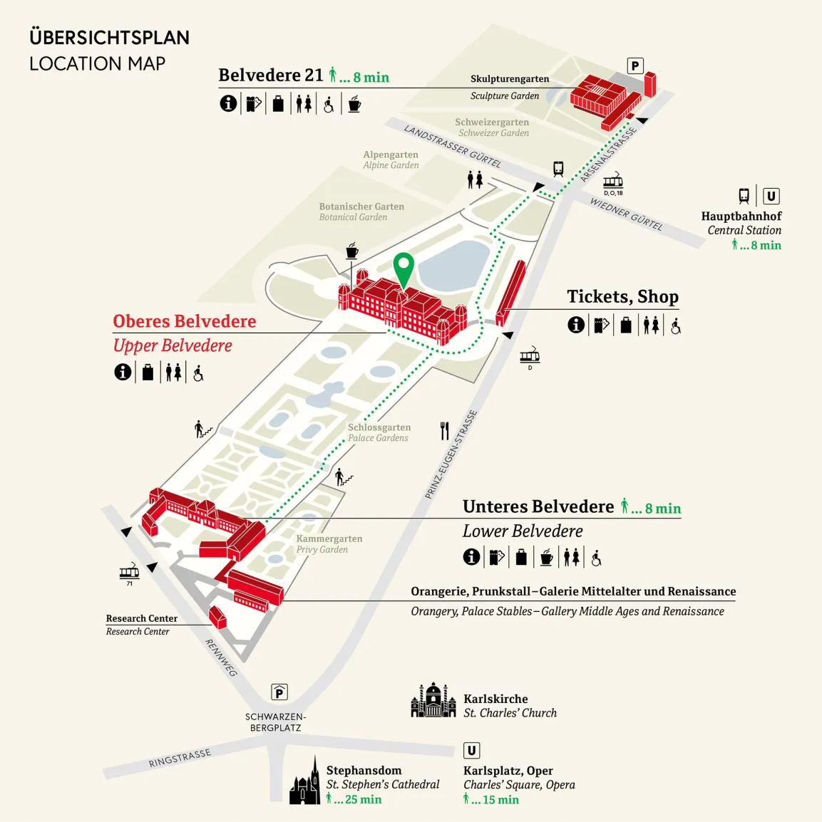 Orientierungsplan Oberes Belvedere