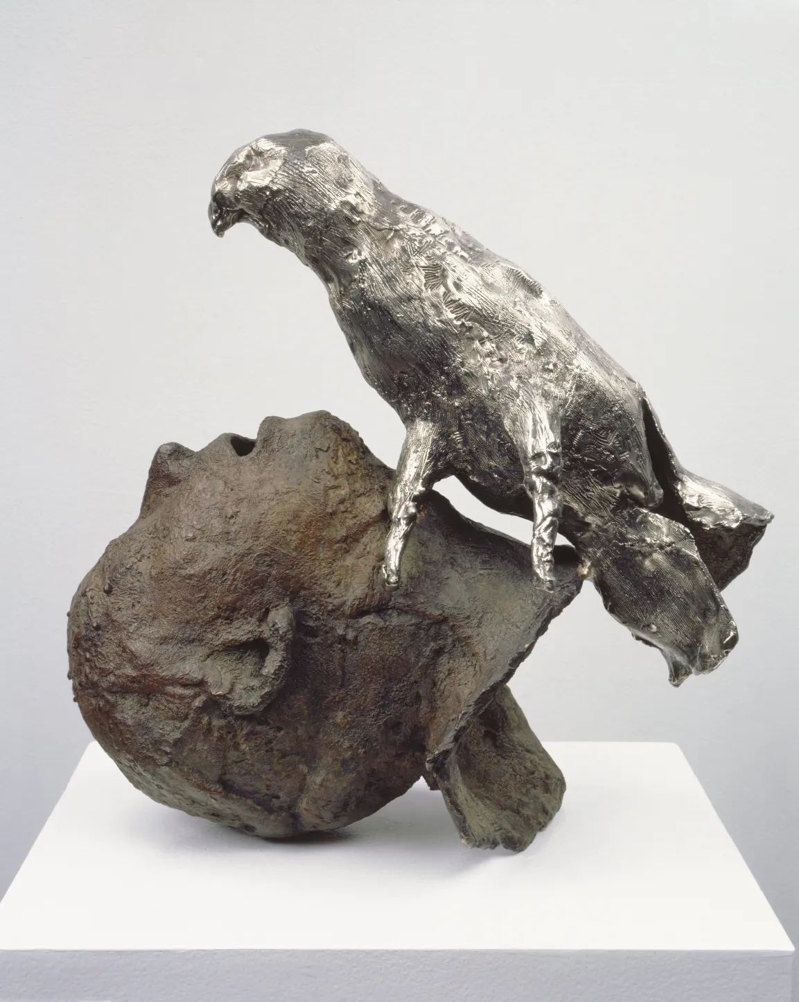Kiki Smith
  Head with Bird
  1994
  Phosphorbronze und Silberbronze
  30,5 x 30,5 x 16,5 cm
  Unikat
  