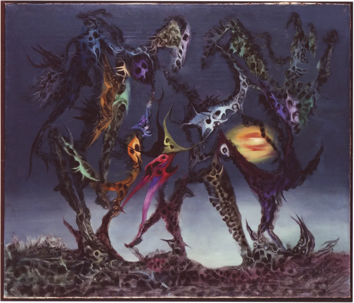 Öl auf Leinwand/oil on canvas, 130 x 162 cm, Privatbesitz (Ex 42270) (Copyright Succession Paalen, The Wolfgang Paalen Society e.V.)