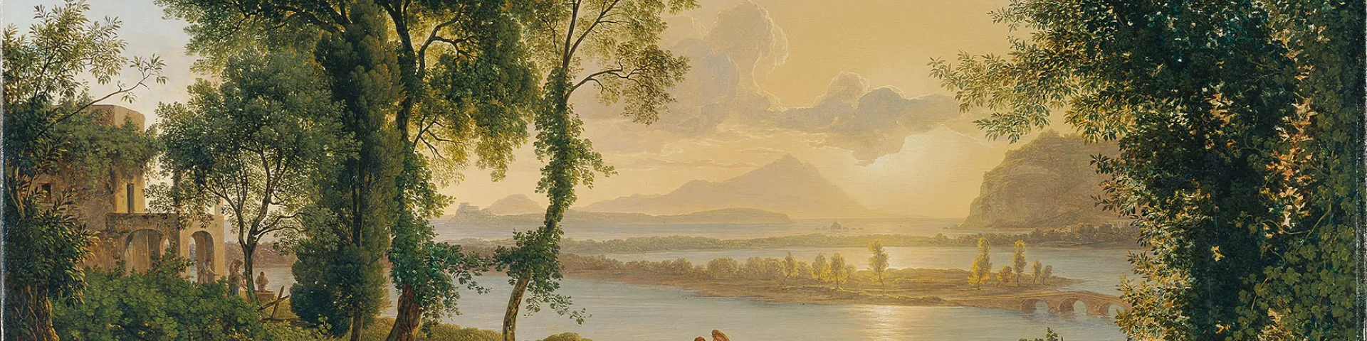 Sunset over the Campi Flegrei Looking towards the Islands Prócida and Ischia