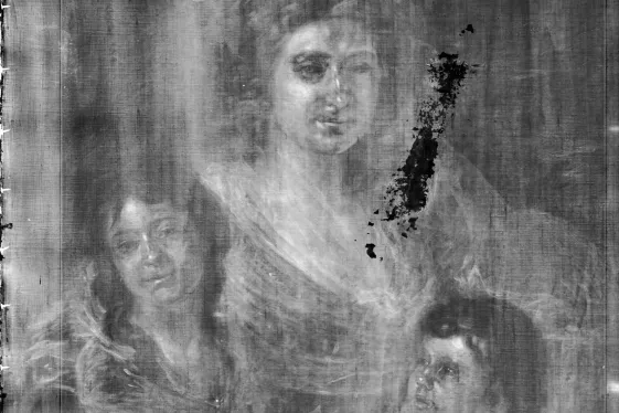 Röntgenaufnahme von Johann Baptist Lampi der Ältere, Caroline und Viktor von Tomatis, 1788/89