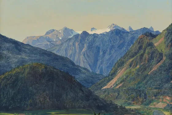 Ferdinand Georg Waldmüller, Der Dachstein vom Sophien-Doppelblick bei Ischl, 1835