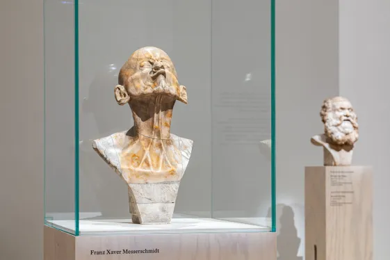 Ausstellungsansicht "Franz Xaver Messerschmidt. Mehr als Charakterköpfe", Unteres Belvedere