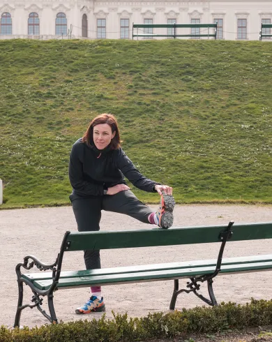Jogger in the Belvedere Garden
