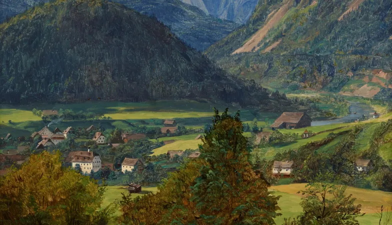 Ferdinand Georg Waldmüller, Der Dachstein vom Sophien-Doppelblick bei Ischl, 1835