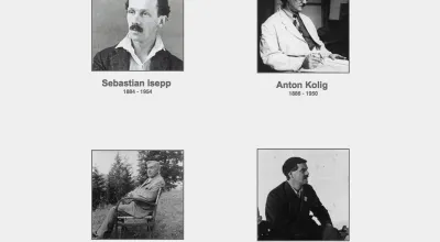 Porträts der vier männlichen Mitglieder des Nötscher Kreis