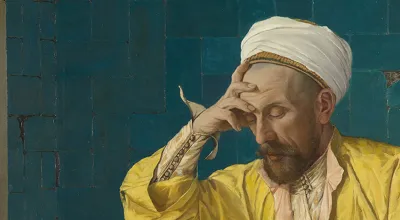 Islamic theologian with Koran