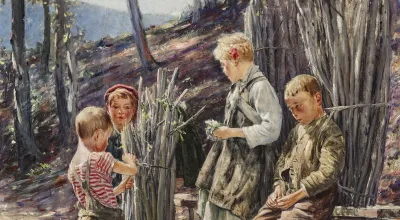 Anton Filkuka, Holzsammelnde Kinder