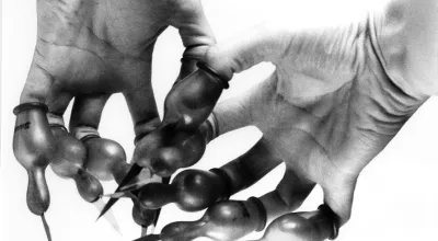 Renate Bertlmann, Messerschnullerhände 