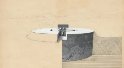 Walter Pichler, Unterirdisches Gebäude mit ausfahrbarem Kern, 1963