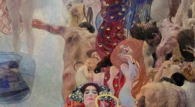 Gustav Klimt, Fakultätsbild „Die Medizin“, 1901, Rekolorisierung nach historischer Aufnahme (2021)