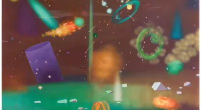 Miao Ying, Training Landscapes No.17 - Bending reality with each quantum dance, Crafting a new world, where dimensions enhance, 2024