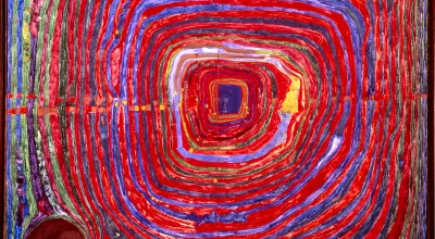 Synthetic resin on canvas, 158 x 158 cm