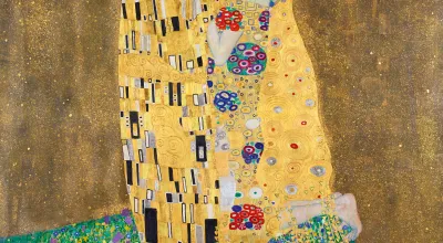 Oil, silver- and gold plating on canvas  180 x 180 cm