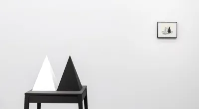 Painted wood  three watercolors