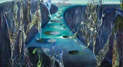 Fumage und Öl auf Leinwand/fumage and oil on canvas, 146 x 114 cm, Privatsammlung Paris (Ex 41342) (Copyright Succession Paalen, The Wolfgang Paalen Society e.V.)