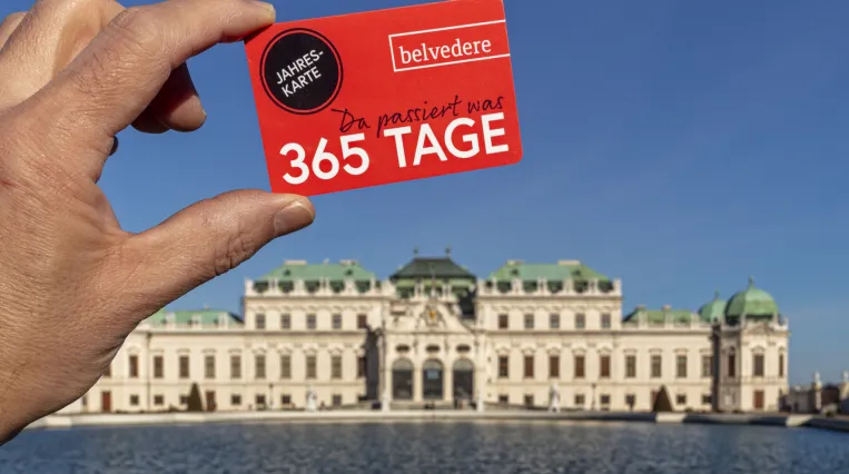 Belvedere Annual Ticket in front of the Upper Belvedere