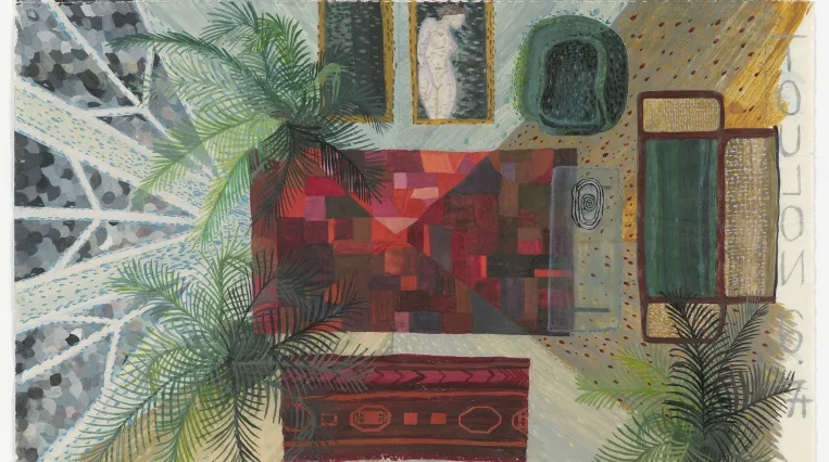 Gouache auf Papier von Friedl Kubelka 