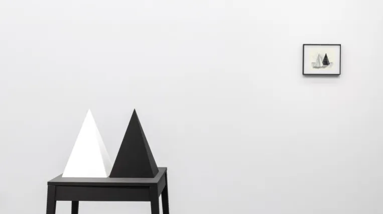 Painted wood  three watercolors