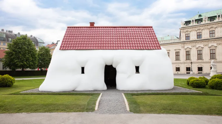 iron, wood, polystyrene, aluminium, electrical installation, video on DVD, video projection (8:40, looped), speaker 540 x 1000 x 700 cm